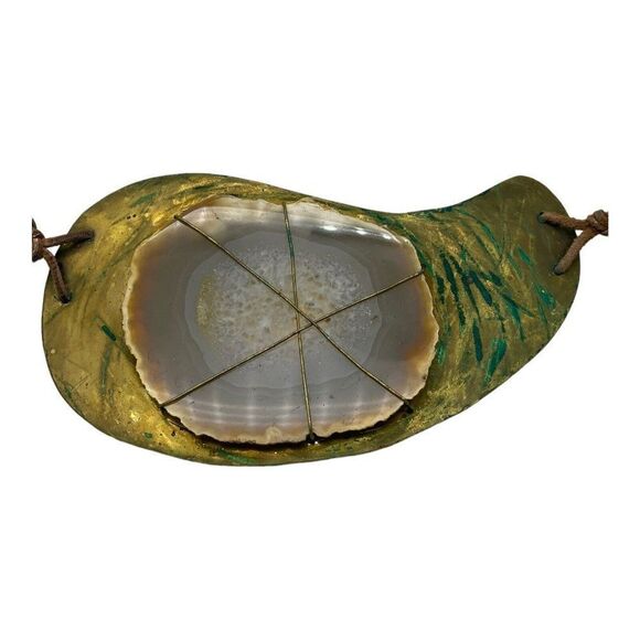 Statement Artisan Hand Made Boho Hippie Brutalist Metal Agate Belt OOAK main image 11